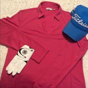 Lady Hagen Pink Long Sleeve Golf Shirt